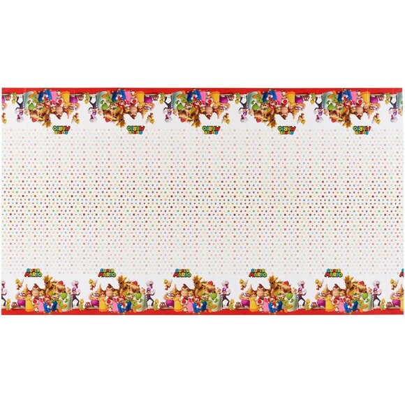 Super Mario Brothers Plastic Table Cover, Kids Birthday Party Decoration 54 x 96 - Picture 1 of 3